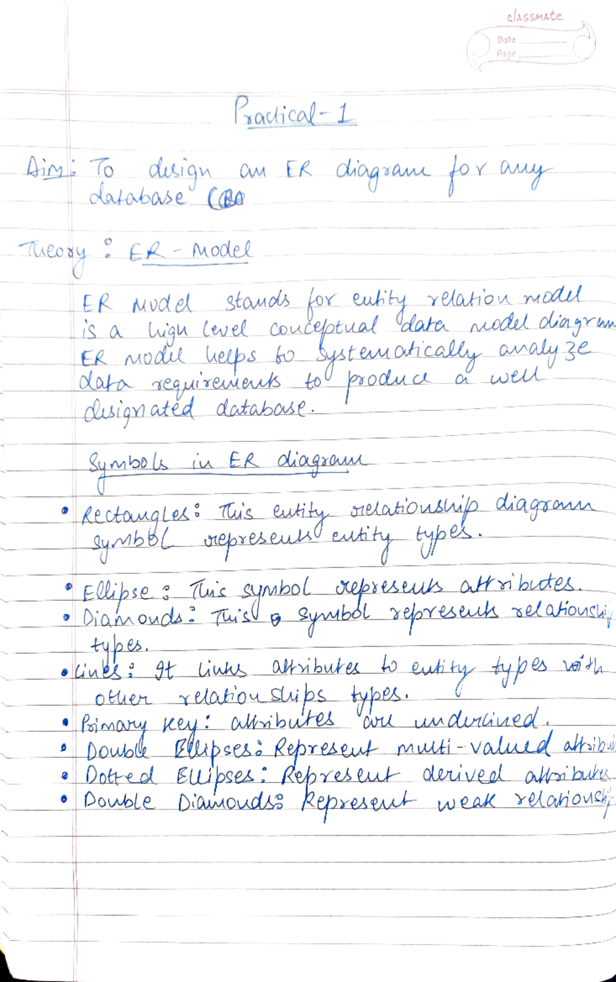 Dbms exp 1 - Grade: A - elasSMate Date Page sociicol ####### Ai ...