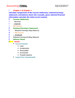 Prin Of Acct - Notes And Practice Questions - 2101 - Studocu