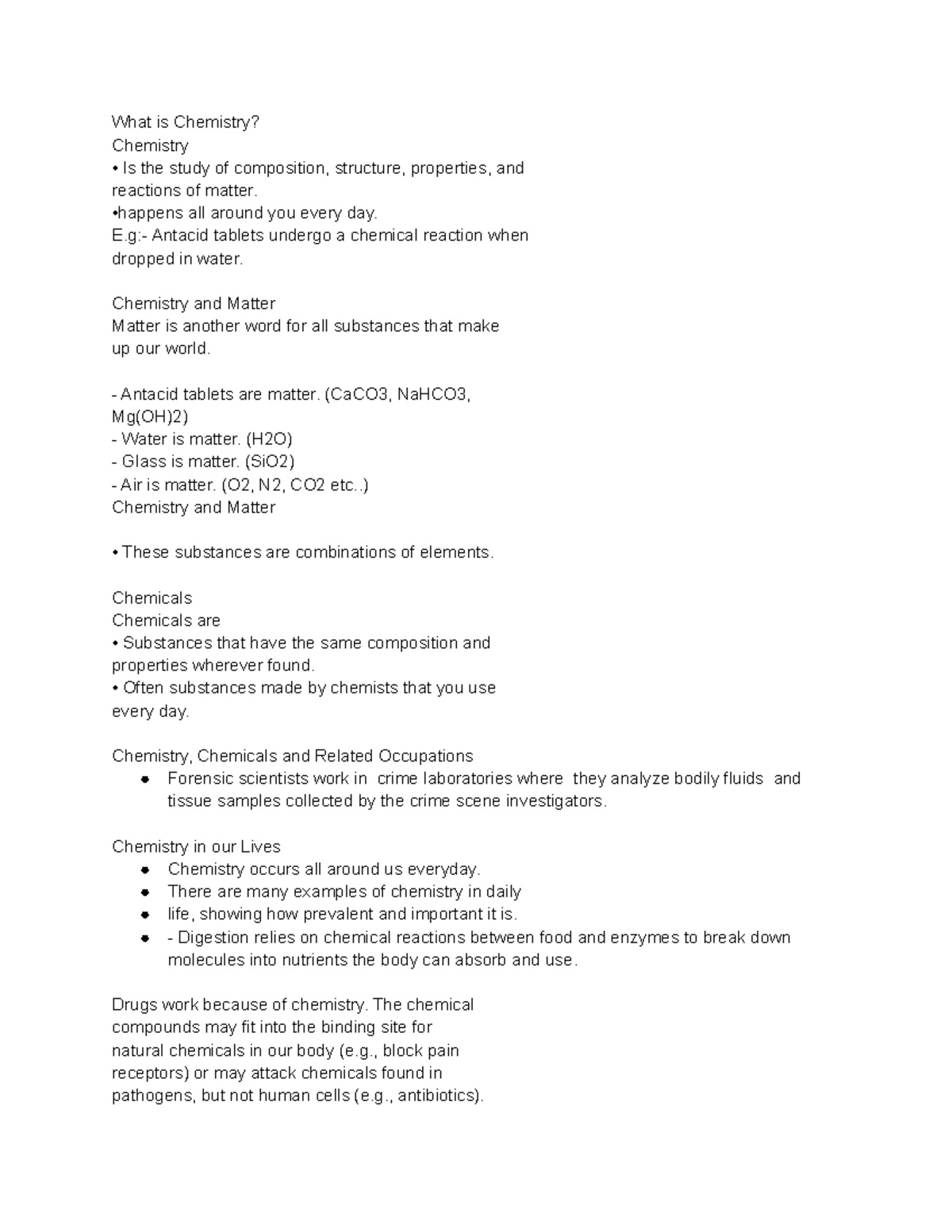 What Is Chemistry Definition Class 11