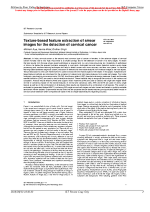 IEEE paper on Cervical Cancer detection using Machine learning and Deep ...