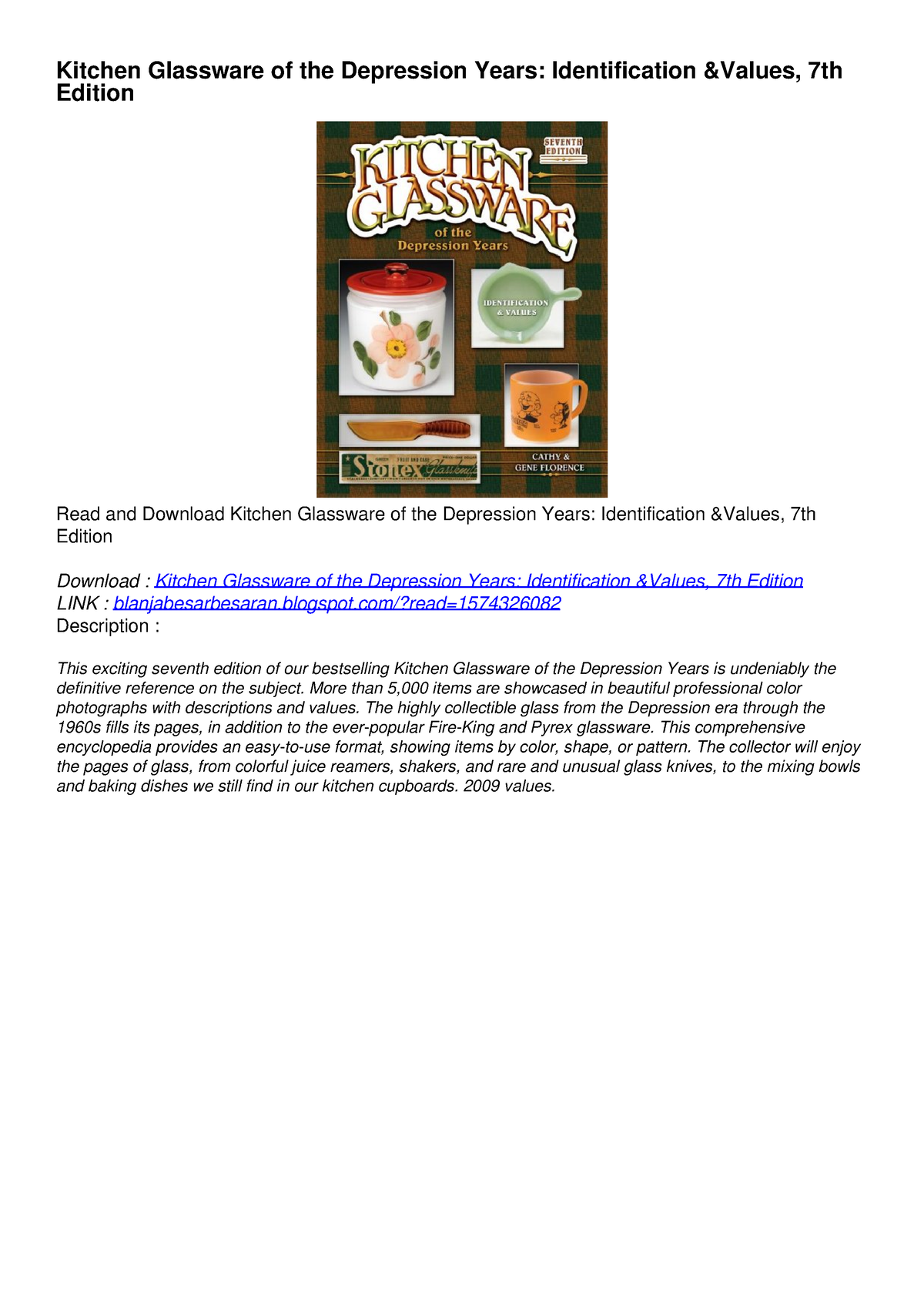 DOWNLOAD PDF Kitchen Glassware Of The Depression Years   Thumb 1200 1698 