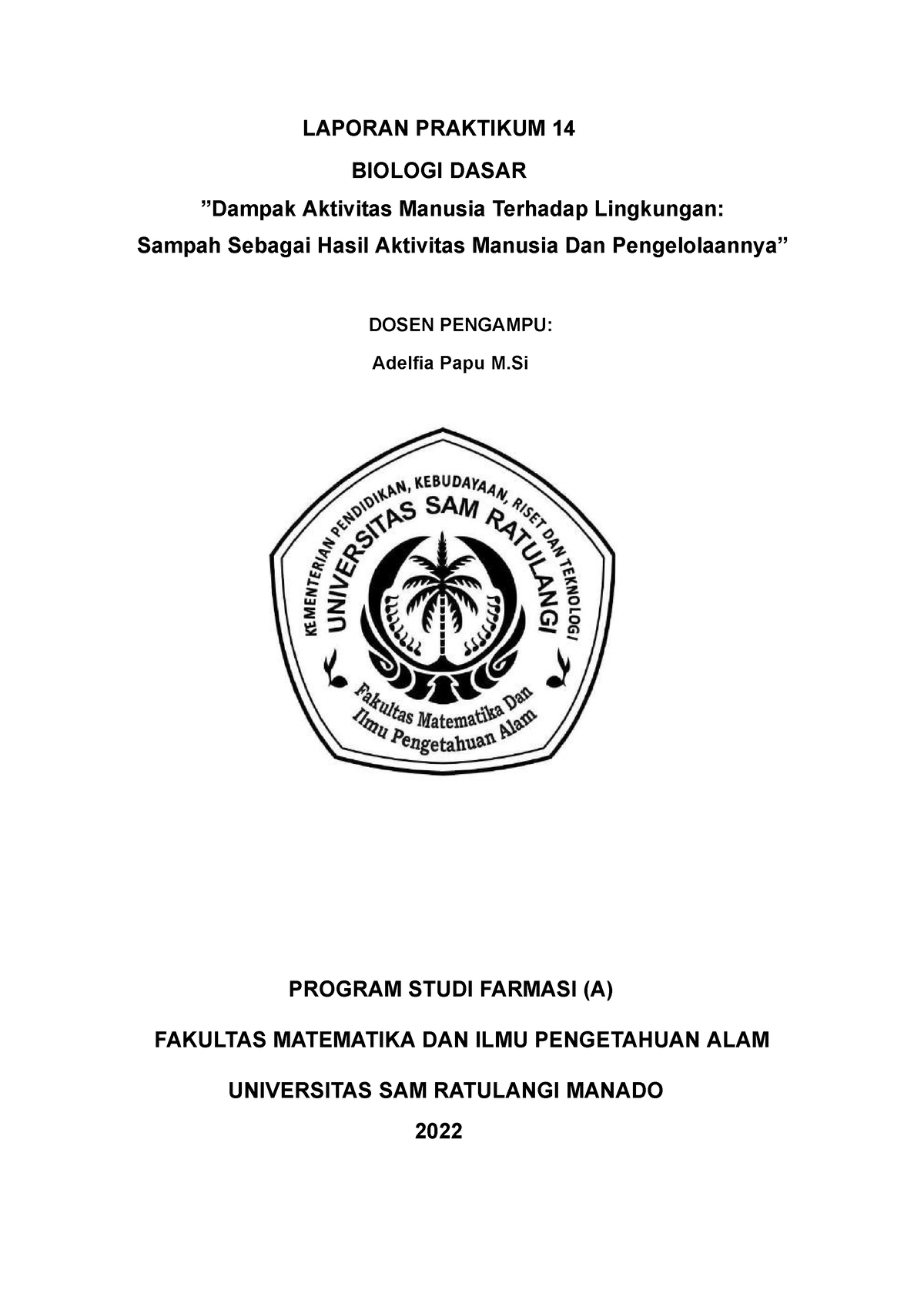 Laporan Praktikum Pertumbuhan Populasi Dan Daya Dukung Lingkungan