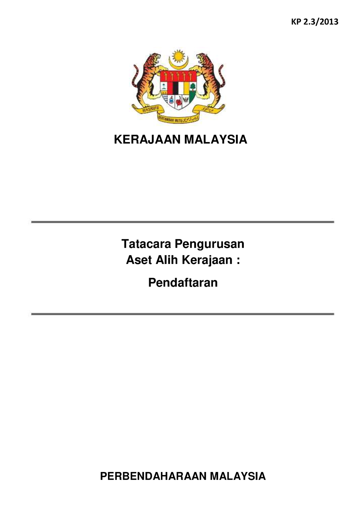 KP 2.3 Pendaftaran - Rujukan Aset - Bahasa Melayu Undang-Undang 1 ...