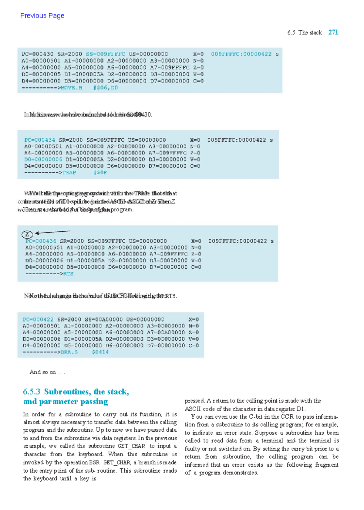 Principles of Computer Hardware Part279 Previous Page 6 The stack 271
