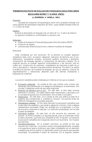 PEFF R Protocolo DE Evaluación Fonética Fonológia PEFF 2017 03 - 1 ...