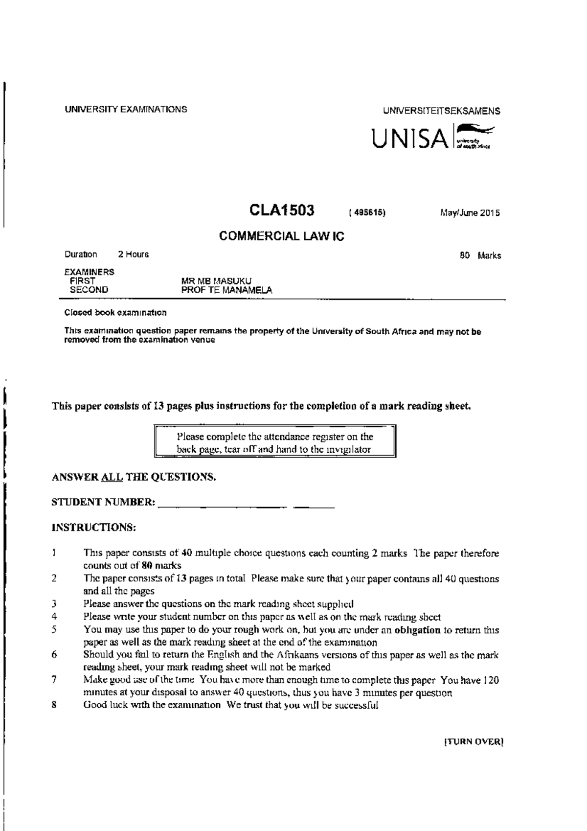 Exam June 2015 Questions University Examinations Universiteitseksamens Unisa Unites U Of Mm Exam June 2015 Questions University Examinations Universiteitseksamens Unisa Unites U Of Mm