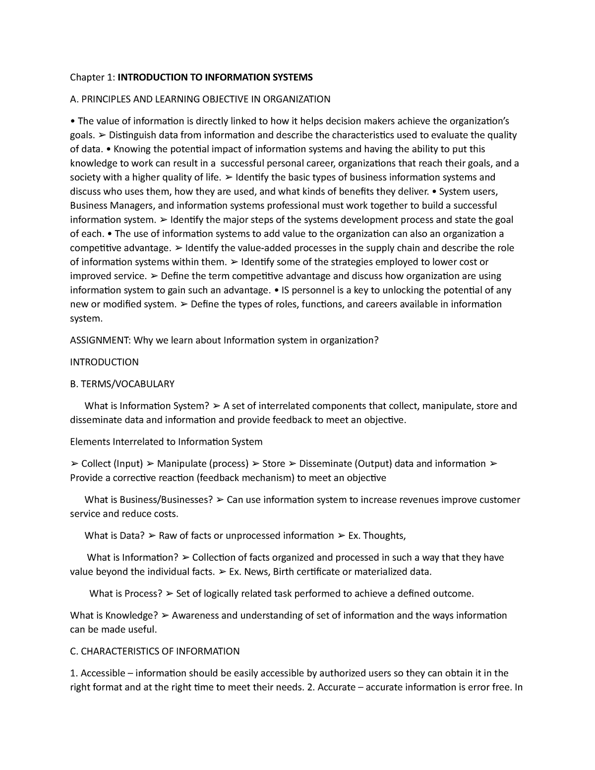 Fundamentals Of Information System - Chapter 1: INTRODUCTION TO ...