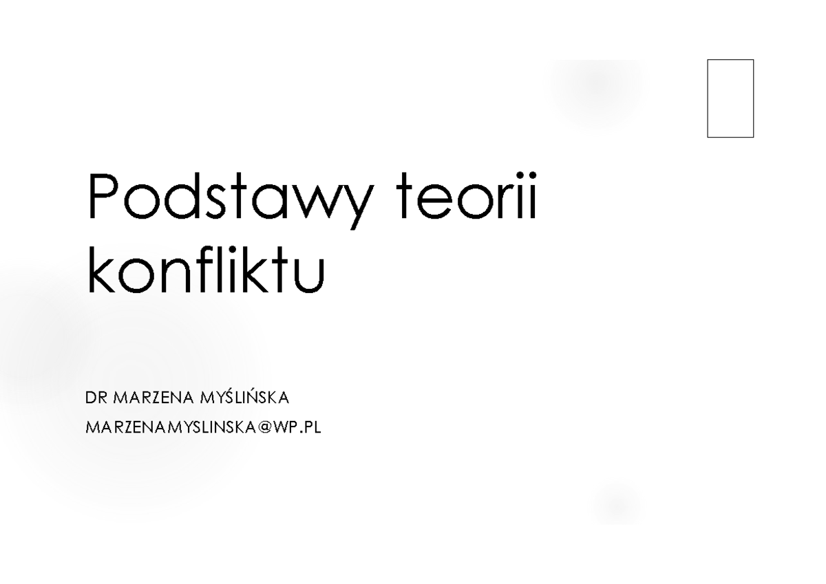 Do Twórców Teorii Konfliktu Społecznego W Socjologii Nie Należy