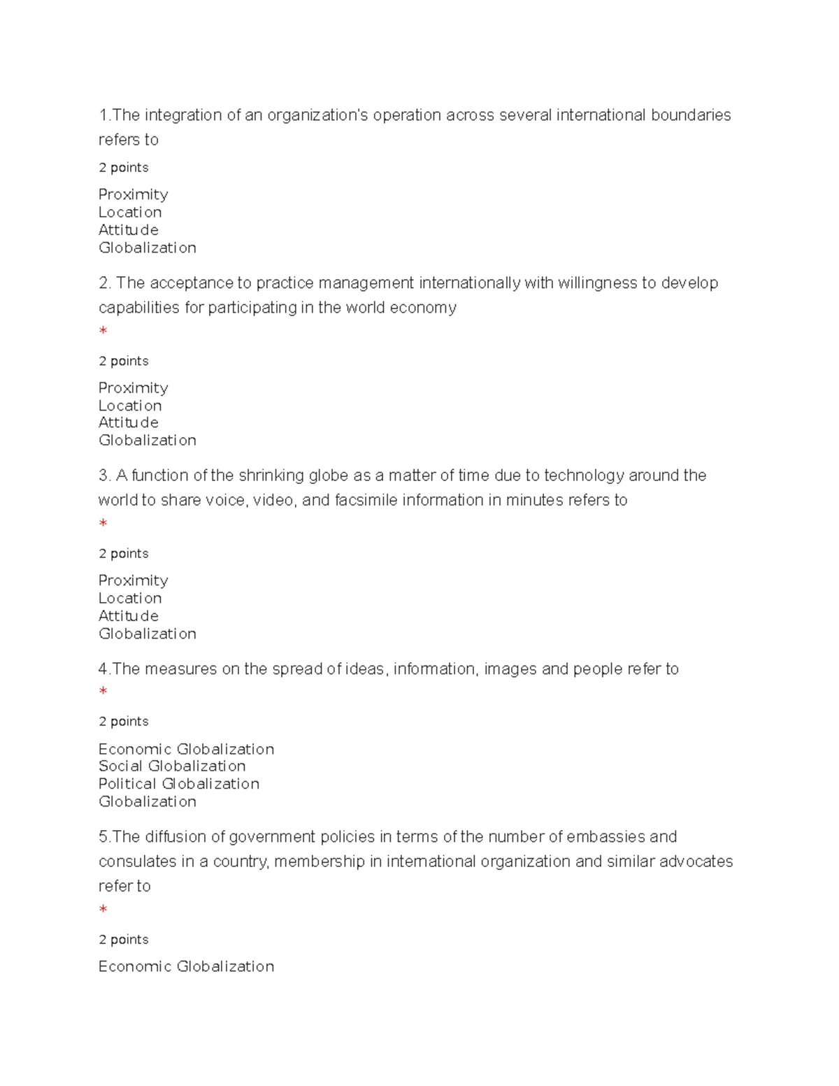 Sample Exams - An overview of quizzes expected in assessing students ...