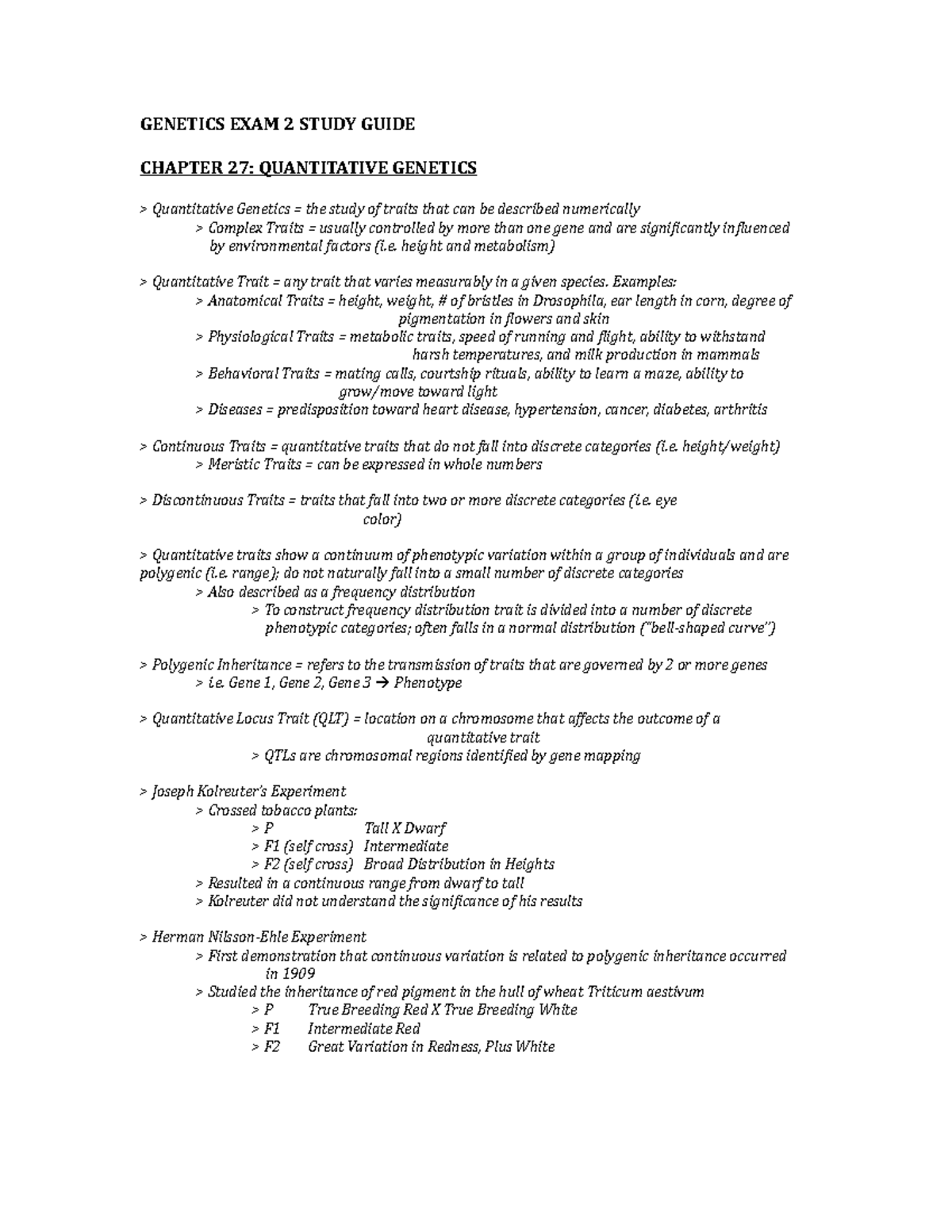 Study Genes Dwarf Environment In >> Genetics Exam 2 Study Guide Pcb3063 General Genetics Studocu Study Genes Dwarf Environment In >> Genetics Exam 2 Study Guide Pcb3063 General Genetics Studocu