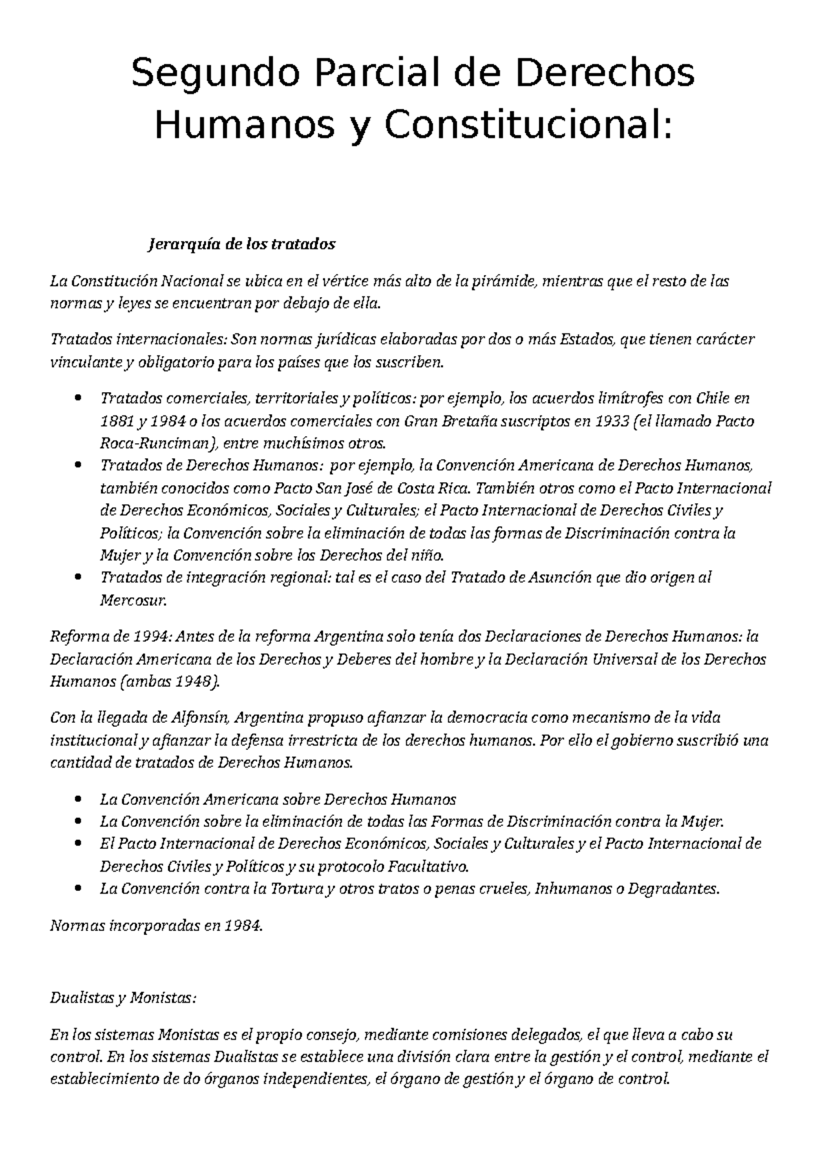 Segundo Parcial De Derechos Humanos Y Constitucional - Segundo Parcial ...