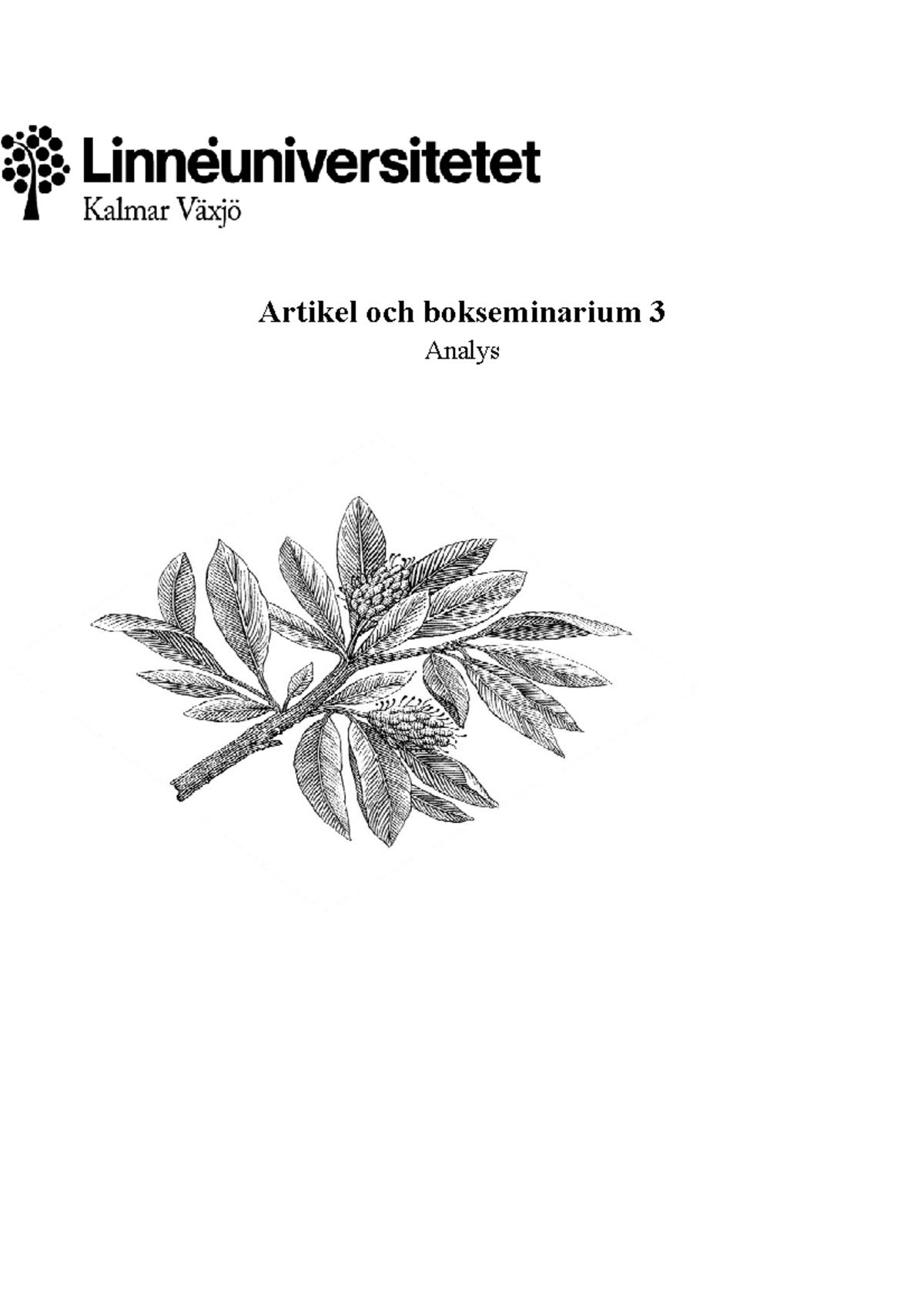 Artikel Och Bokseminarium 3 - 182) Pekar Ut Som Mest Relevant I Sin ...