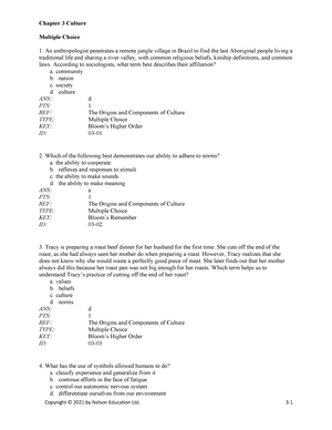 Chapter 7 New Society 9ed, Brym Test bank - Chapter 7 Social ...