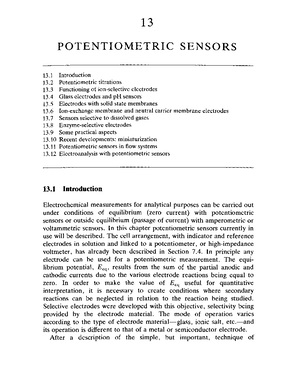 Bioelectrochemistry - Electrochemistry - Studocu