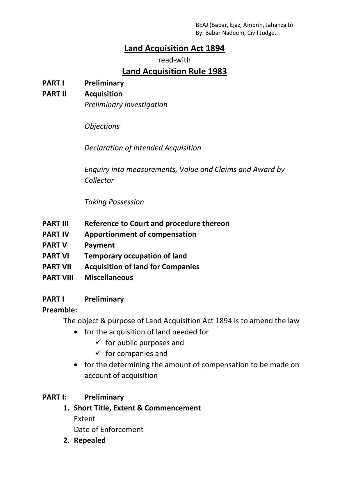 land-acquisition-act-1894-notes-by-babar-nadeem-civil-judge-land