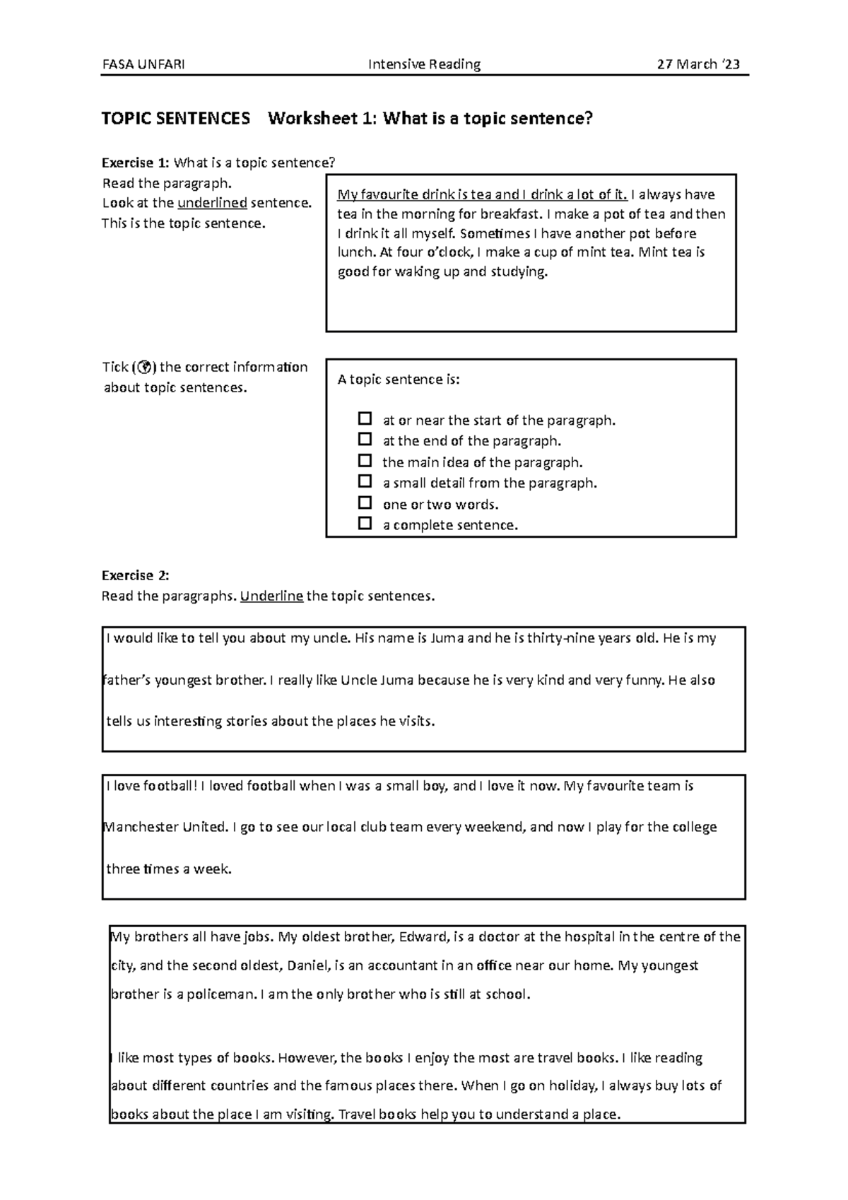 Attachment5d06d8cb7db817d8 TOPIC SENTENCES Worksheet 1 What is a