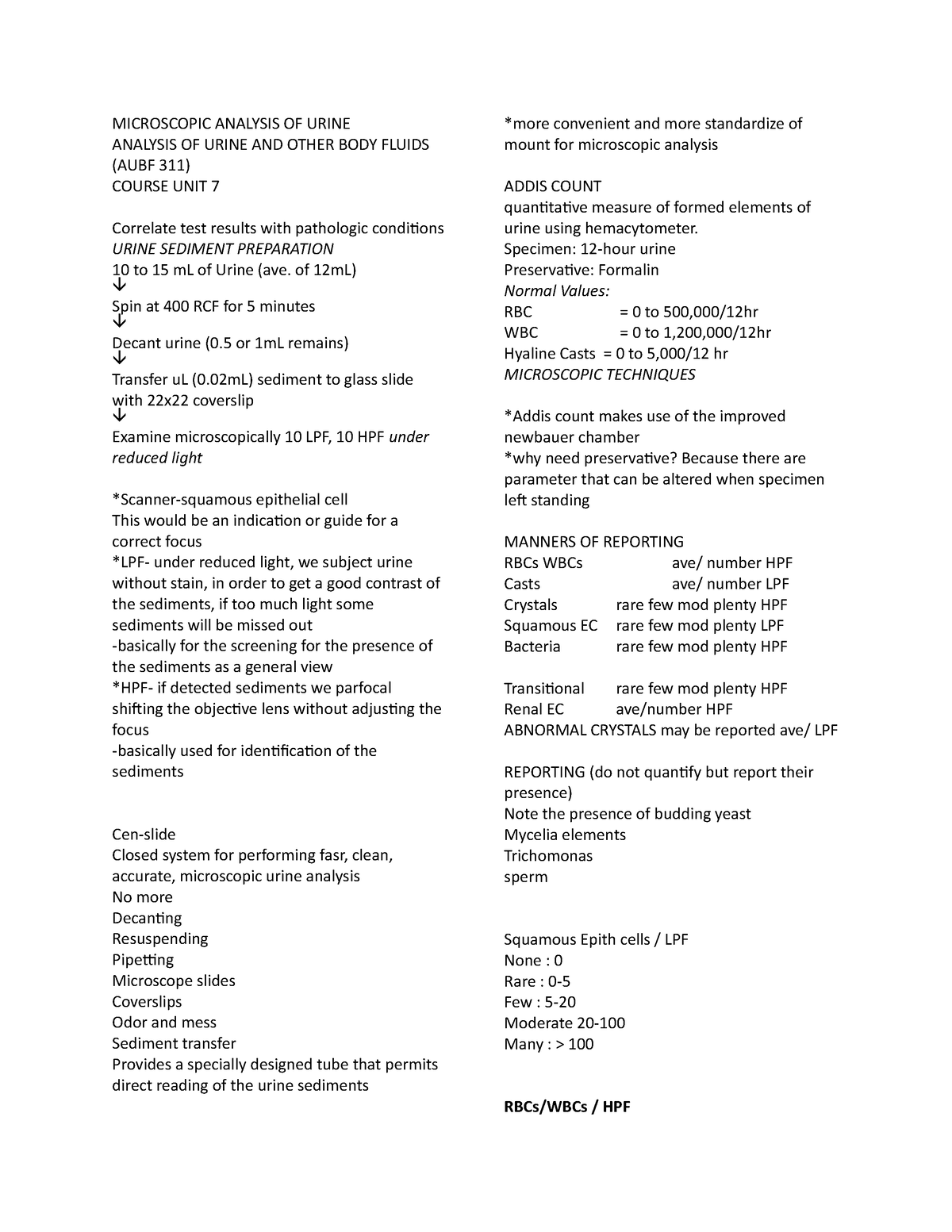 aubf-week-7-miscroscopic-urine-analysis-trans-microscopic-analysis-of