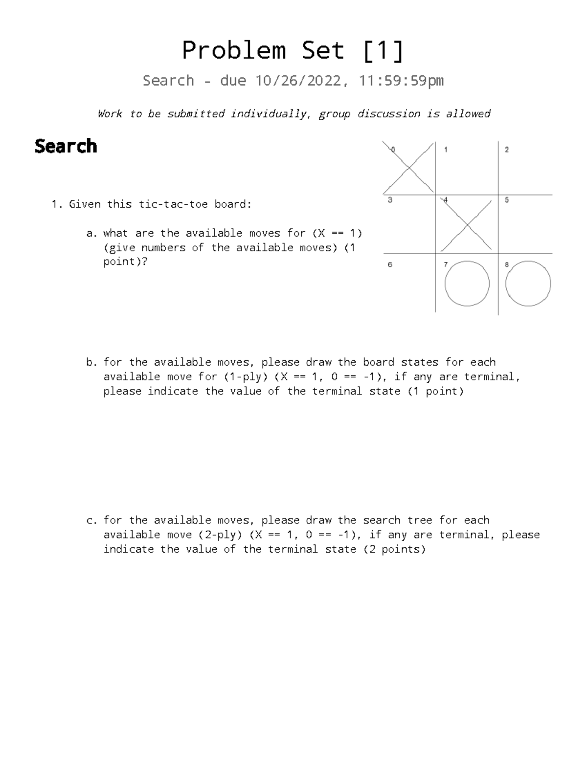 Pset - midterm study guide - Problem Set [1] Search - due 10/26/2022 ...