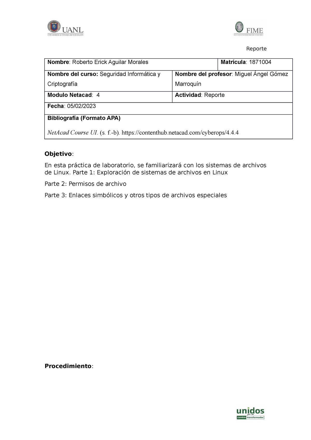 Tarea 3 4 - resumen de los modulos de cisco - Reporte Nombre: Roberto ...