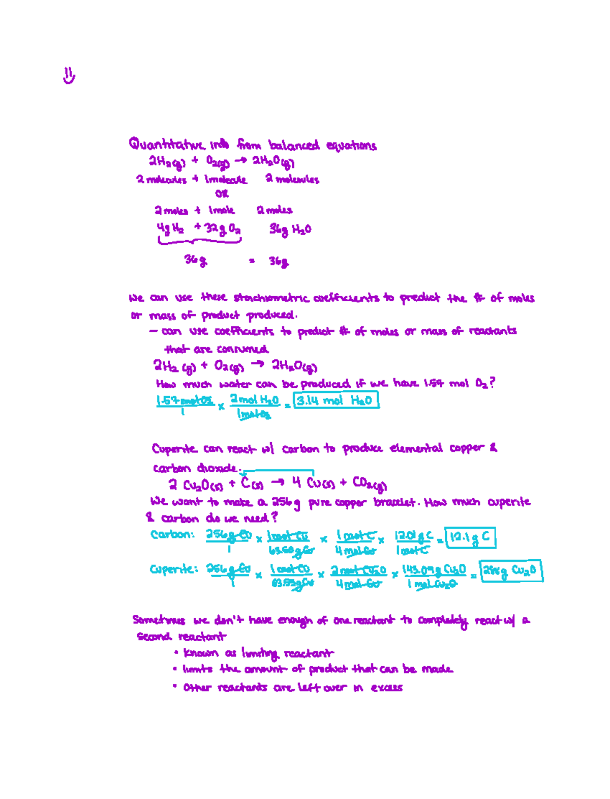 Limiting Reactants Chem101 Studocu
