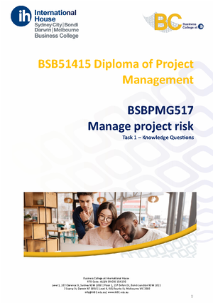 Bsbldr 523 Project Portfolio - BSBLDR LEAD AND MANAGE EFFECTIVE ...