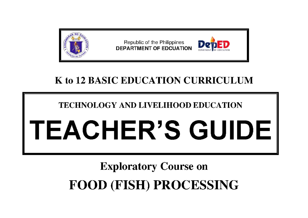 K TO 12 FOOD (FISH) Processing K to 12 BASIC EDUCATION CURRICULUM