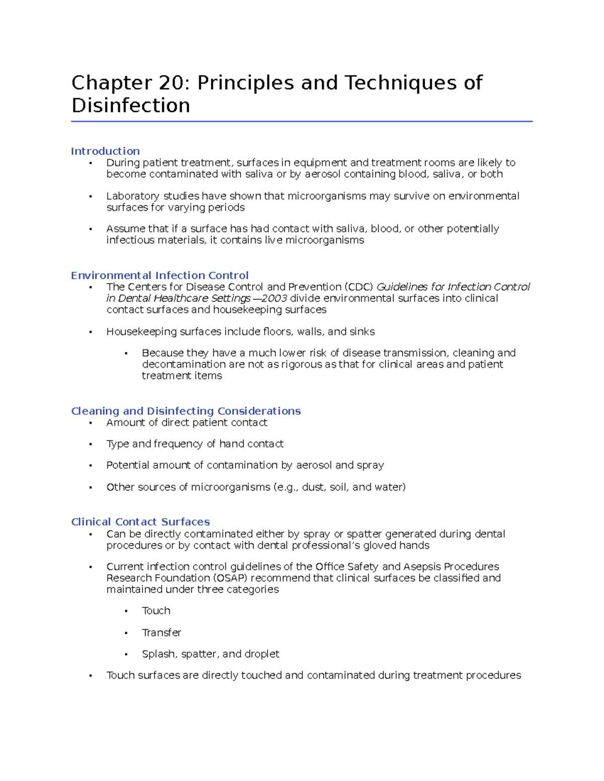 Chapter 20 NOTES Chapter 20 Principles and Techniques of