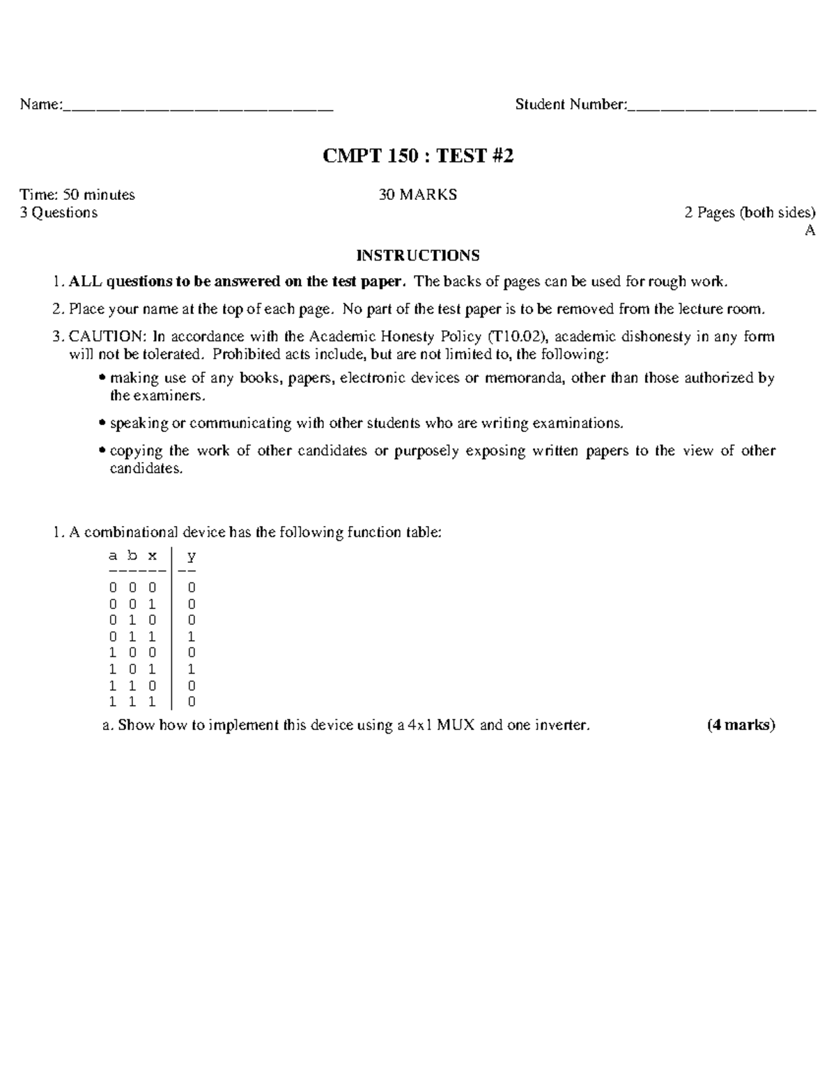 Sample/practice exam 2013, questions and answers - Name