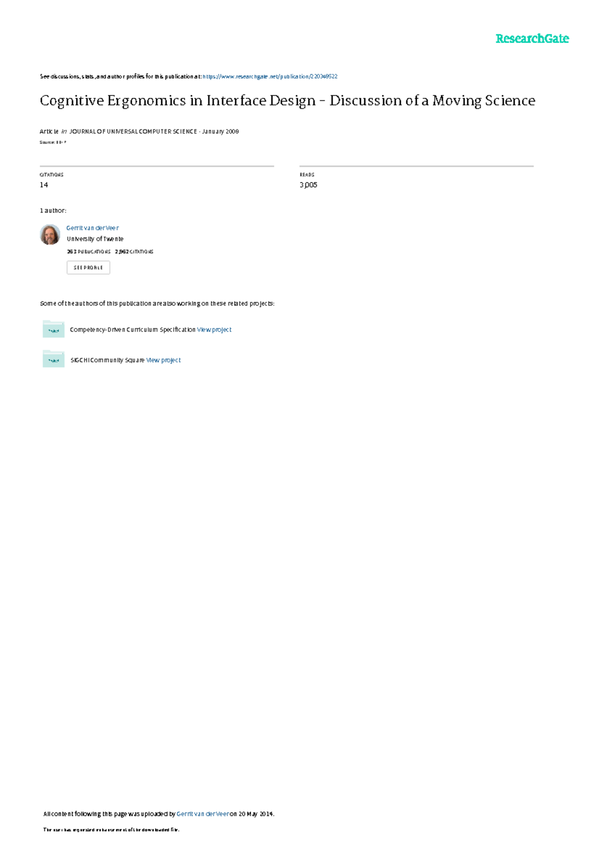 Cognitive Ergonomics in Interface Design - Discuss - See discussions ...