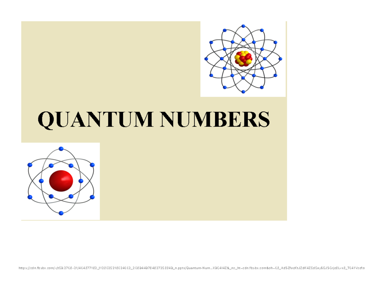 Safari 2 - QUANTUM NUMBERS Objectives: Determine the number of ...