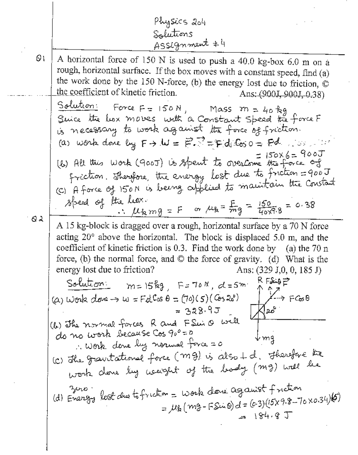 Phys204-Sol-Asgn4 - SOLUTION TO ASSIGNMENT 4 - PHYS 204 - Studocu