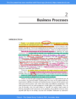Operational Auditing Chapter 3 - Annotated notes - 3 Developing ...