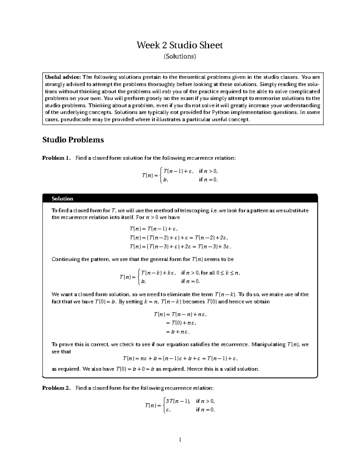 24week02-solutions - week 2 studio with complete question and solutions ...