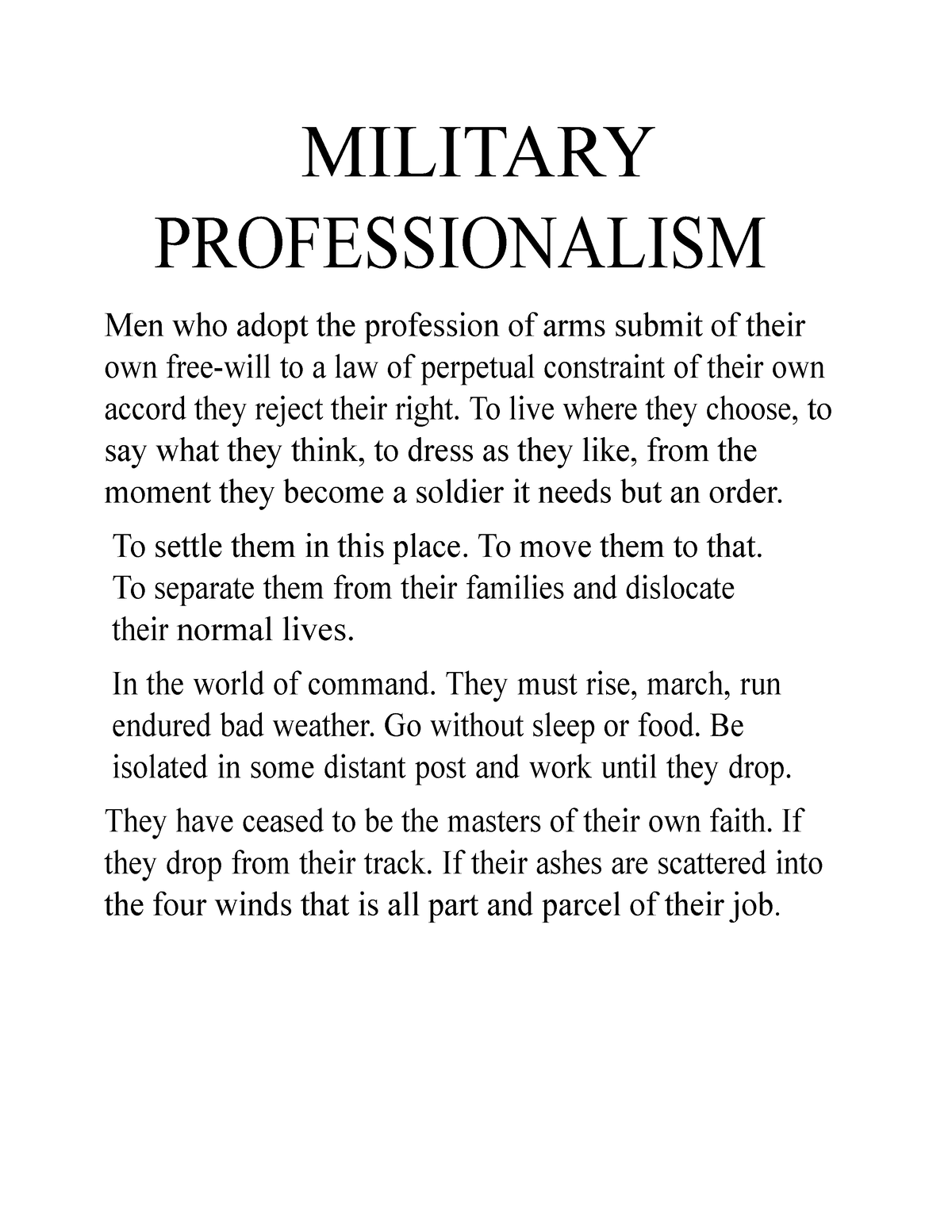 400 word essay on professionalism