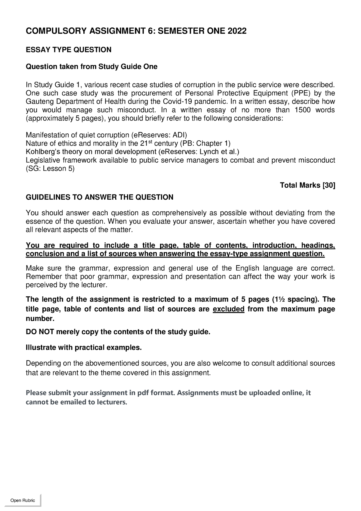 what is the meaning of compulsory assignment