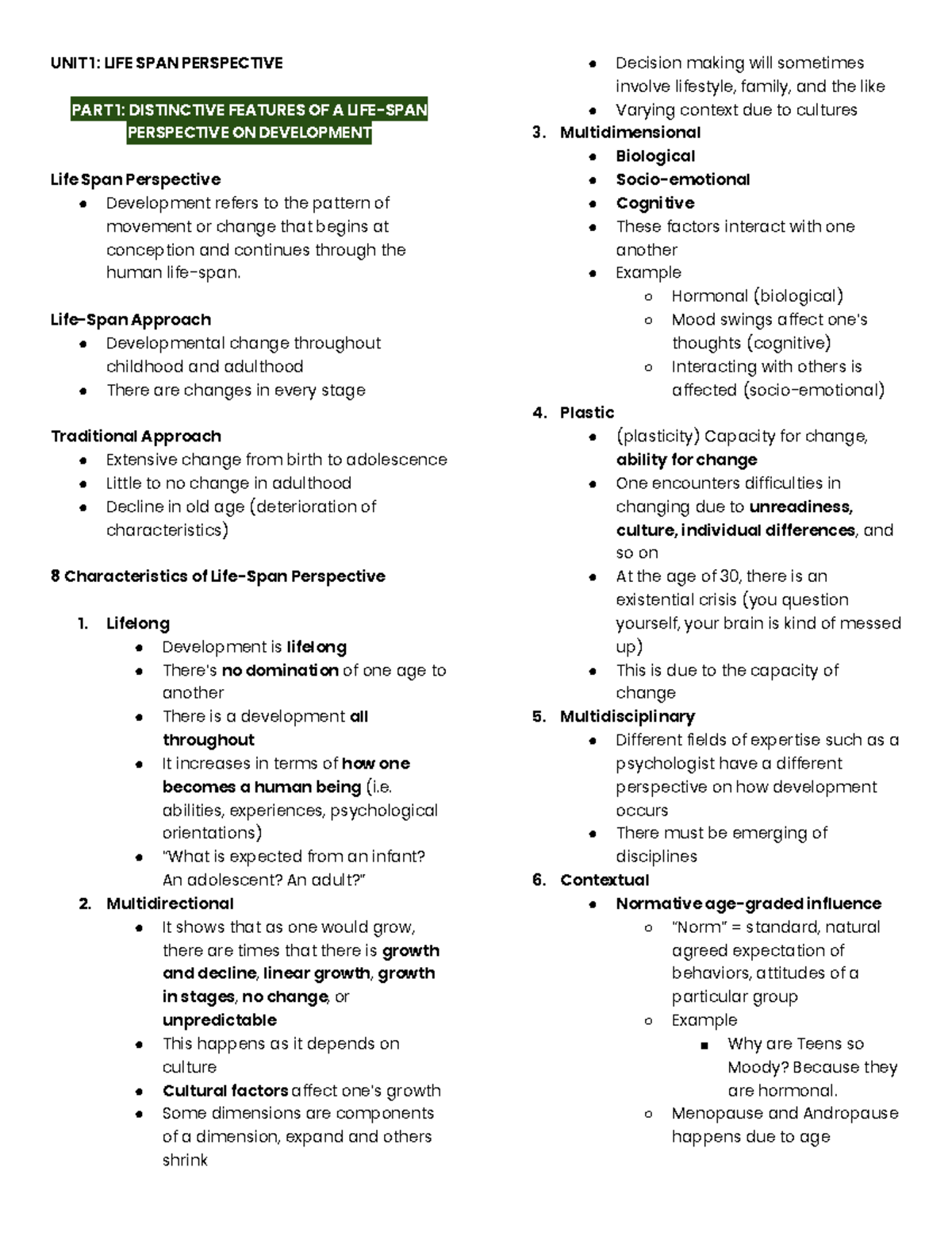 Devpsych UNIT 1 (2ND) - UNIT 1 - UNIT 1: LIFE SPAN PERSPECTIVE PART 1 ...