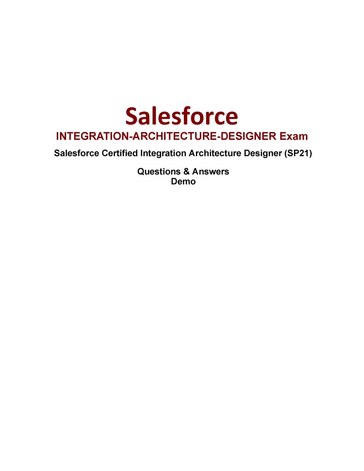 Integration-Architect Exam Certification Cost