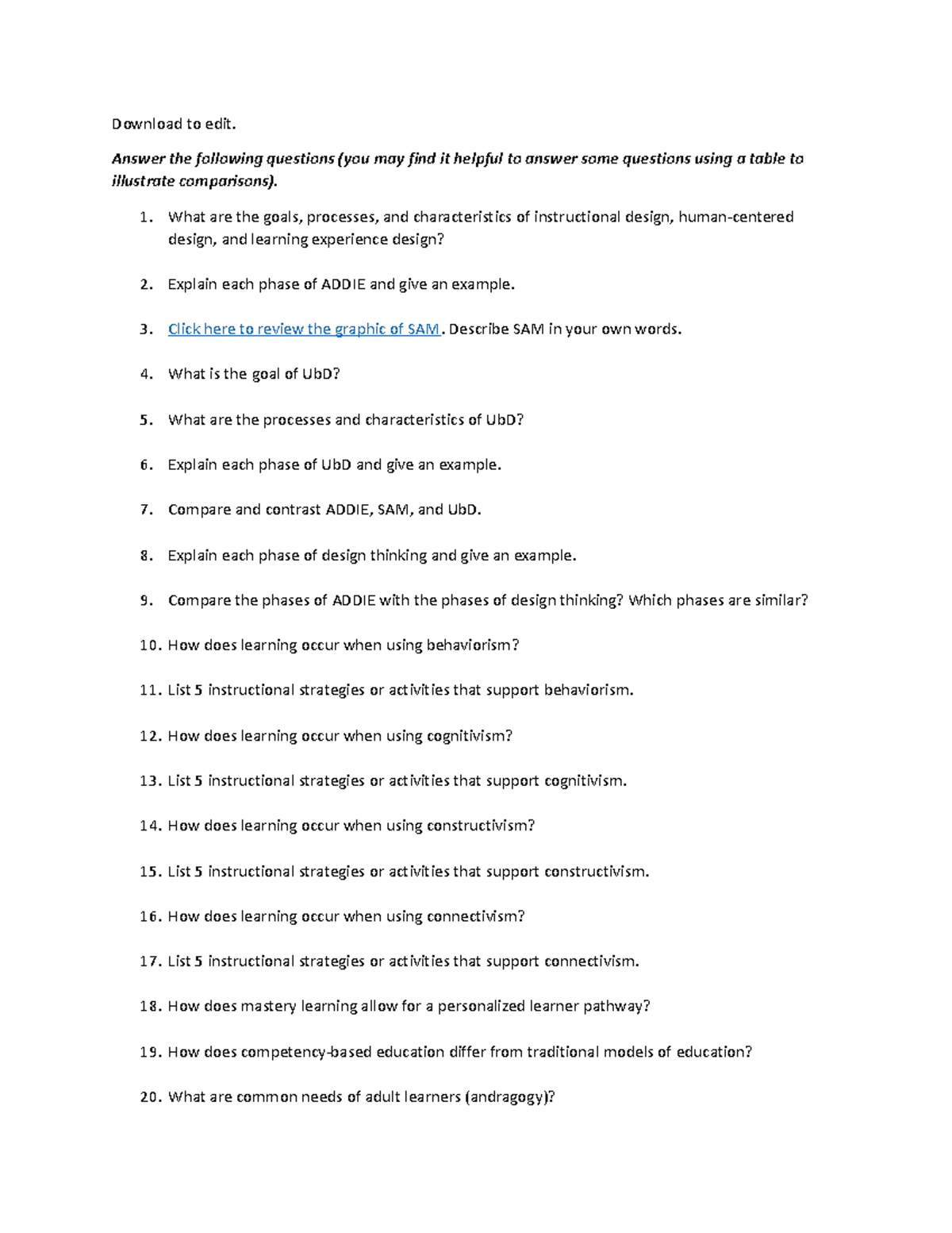 D291 Study Questions - Download to edit. Answer the following questions ...