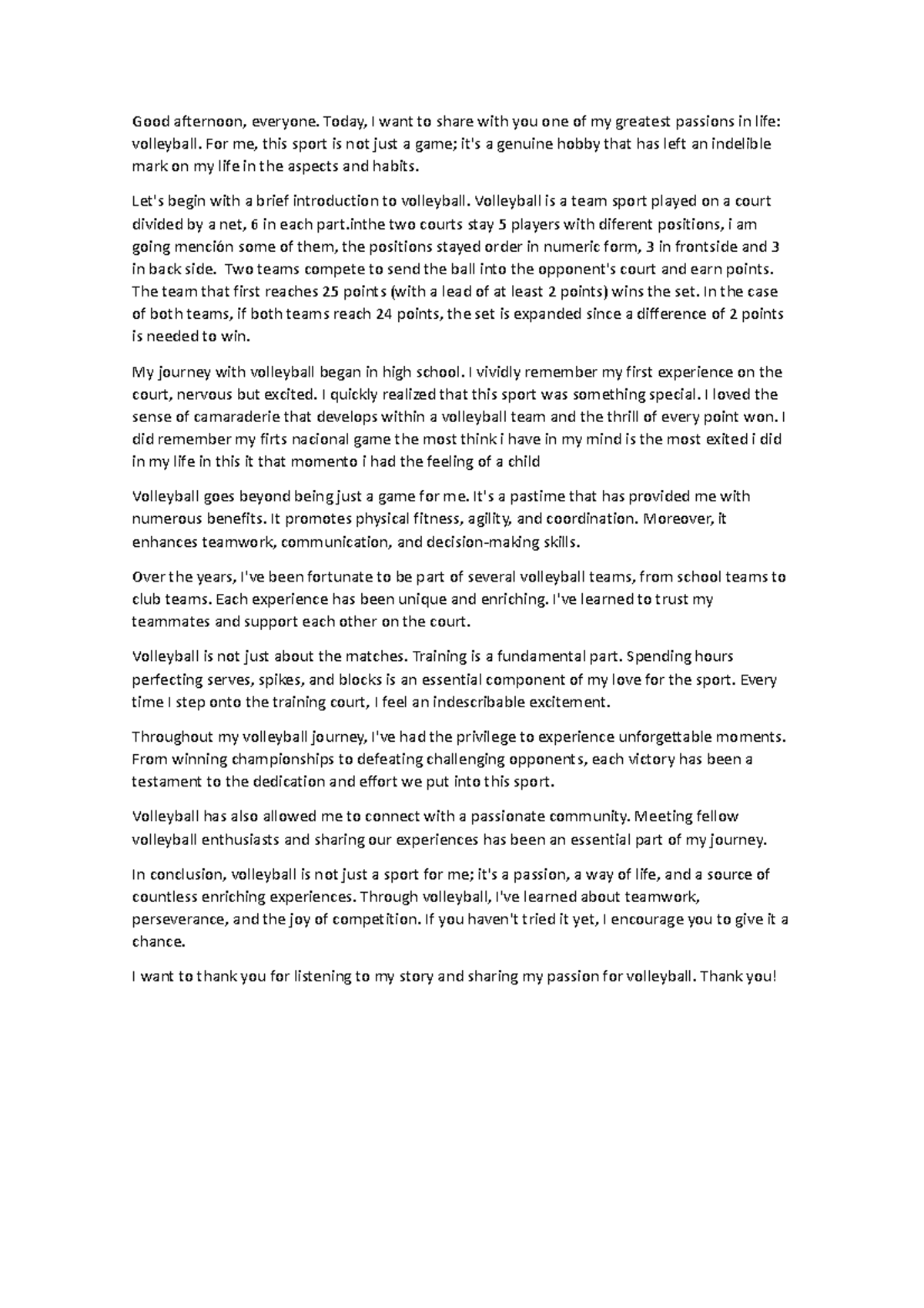 English Foro xd xd xd xd Good afternoon, everyone. Today, I want to