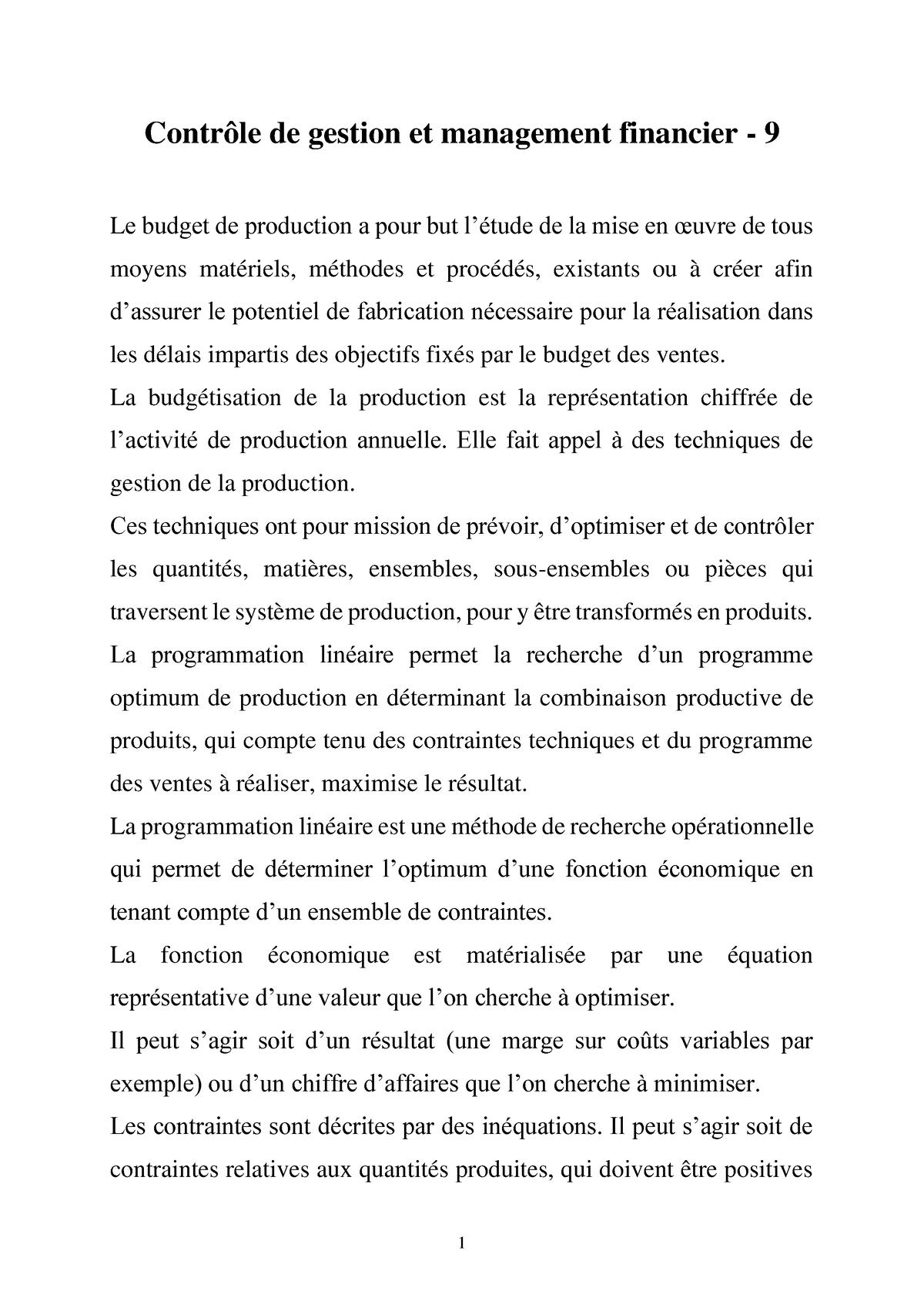 Management Et Contrôle De Gestion - 9 - 1 Contrôle De Gestion Et ...