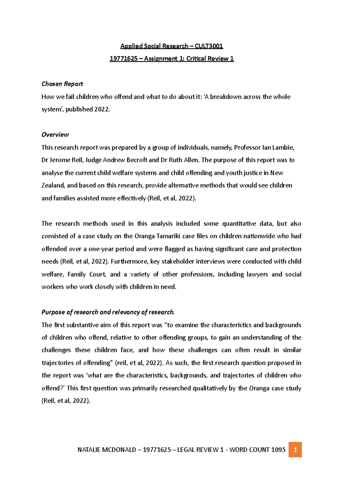 Applied Social Research Assignment 1 - Applied Social Research – CULT ...