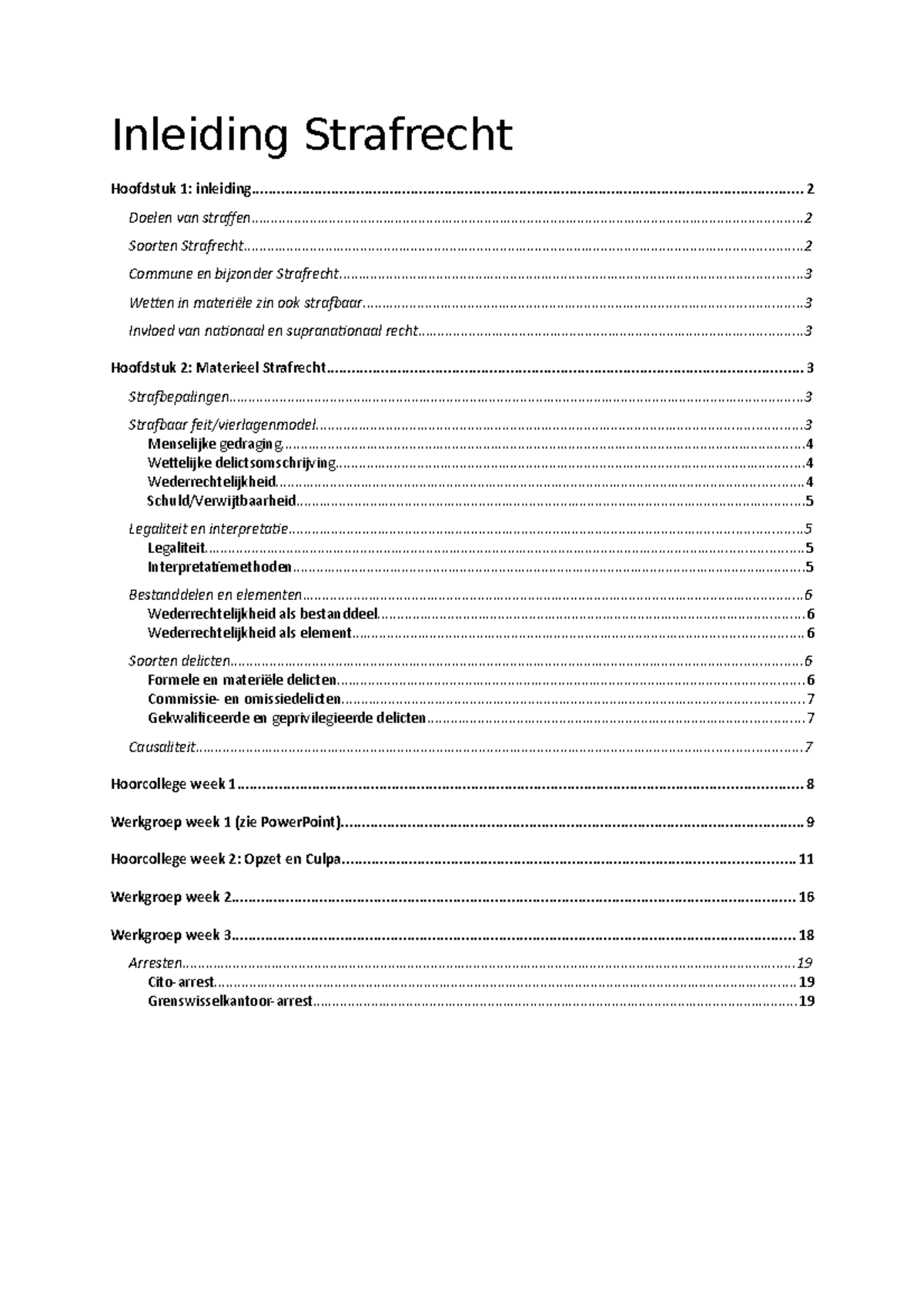 Inleiding Strafrecht Samenvatiing - Inleiding Strafrecht Hoofdstuk 1 ...