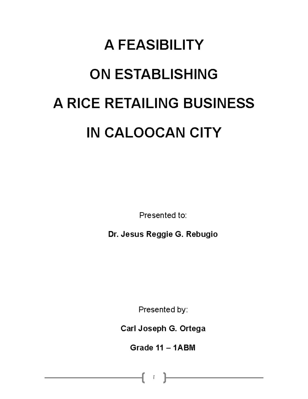 rice retailing business plan philippines pdf