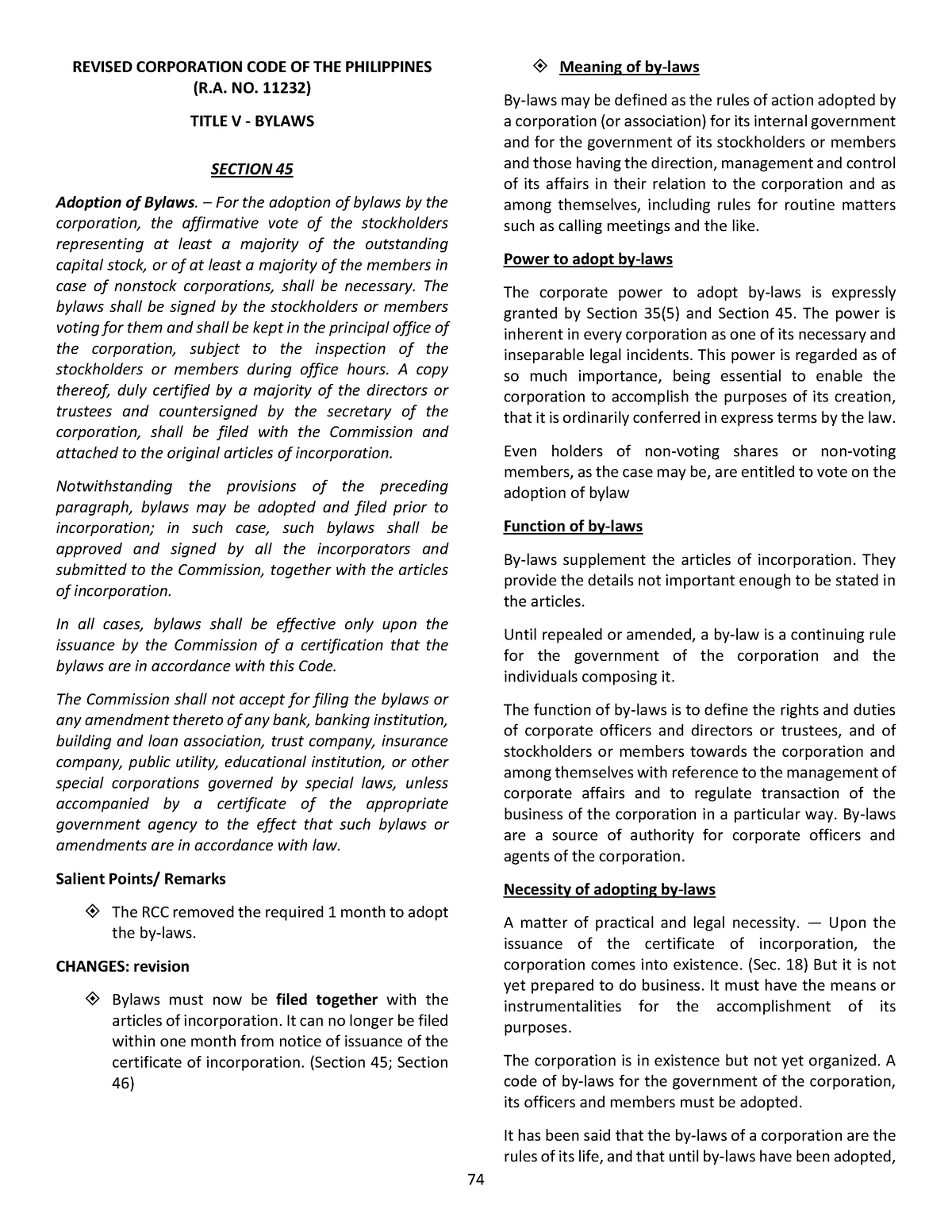 RCCP Title 5-6 - REVISED CORPORATION CODE OF THE PHILIPPINES (R. NO ...