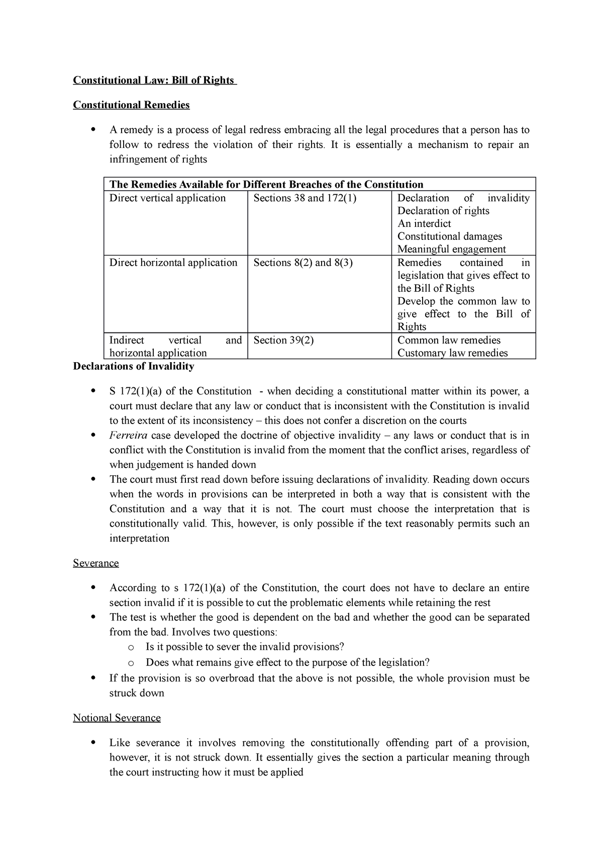 essay on constitutional remedies