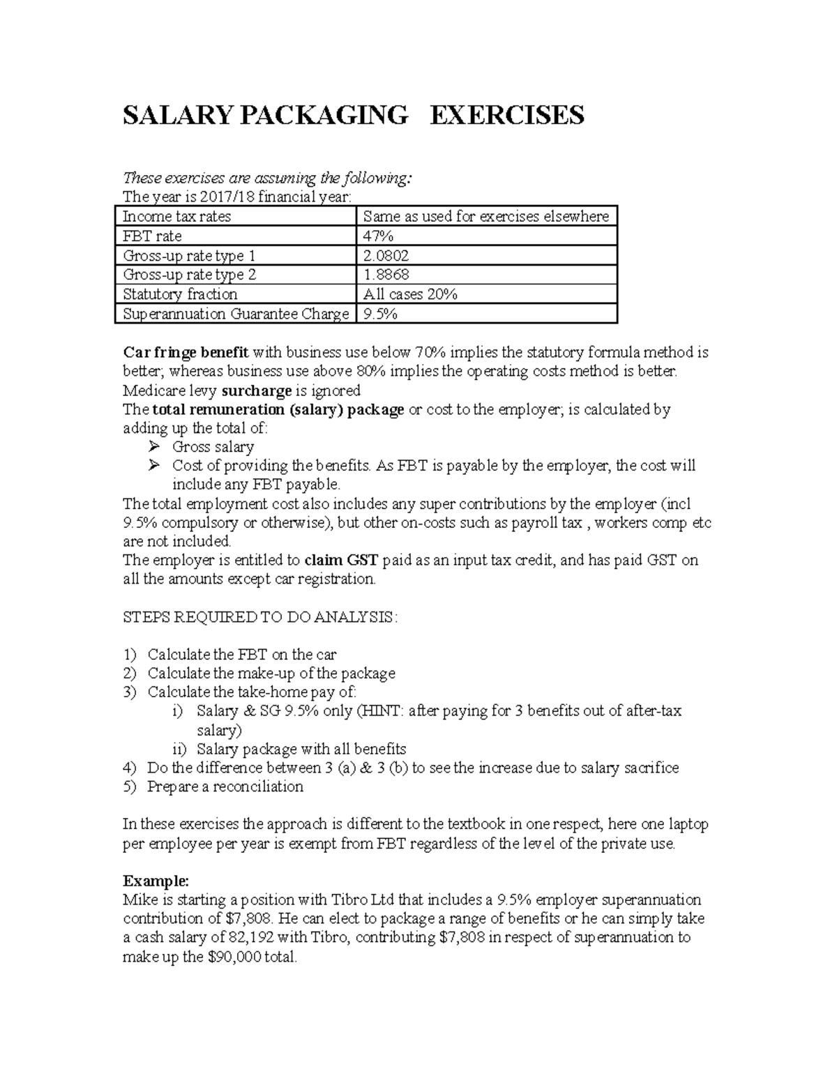 Salary Packaging-1 - It Is Notes For Assessments. - SALARY PACKAGING ...