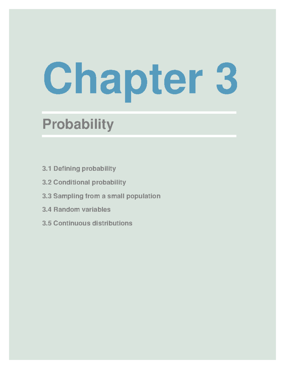 Probability Chapter - 79 Chapter 3 Probability 3 Defining Probability 3 ...