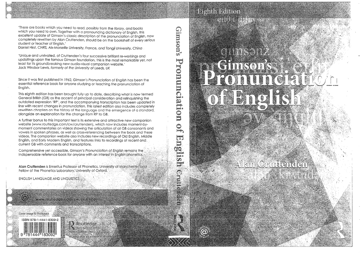 Gimson 3,4 - Phonetics And Phonology I - Studocu