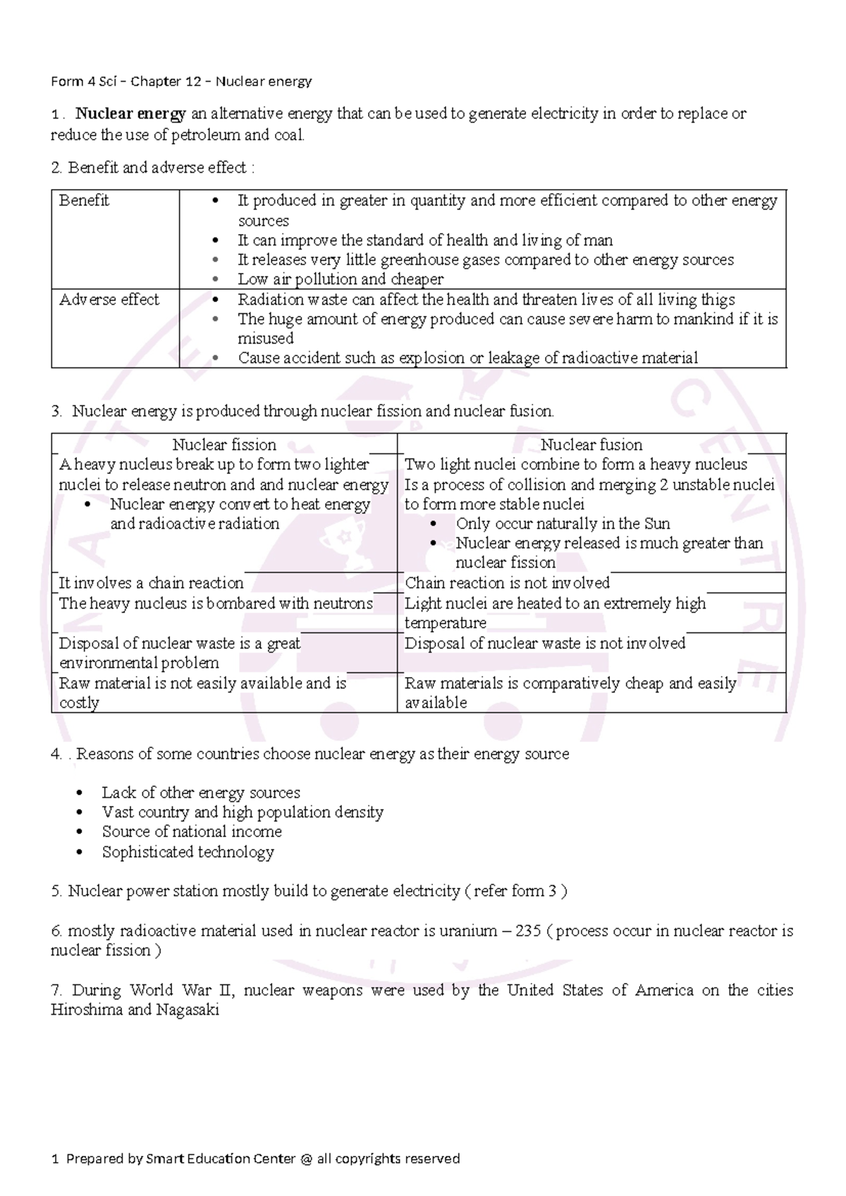 science chapter 12 note form 4 - Form 4 Sci – Chapter 12 – Nuclear ...