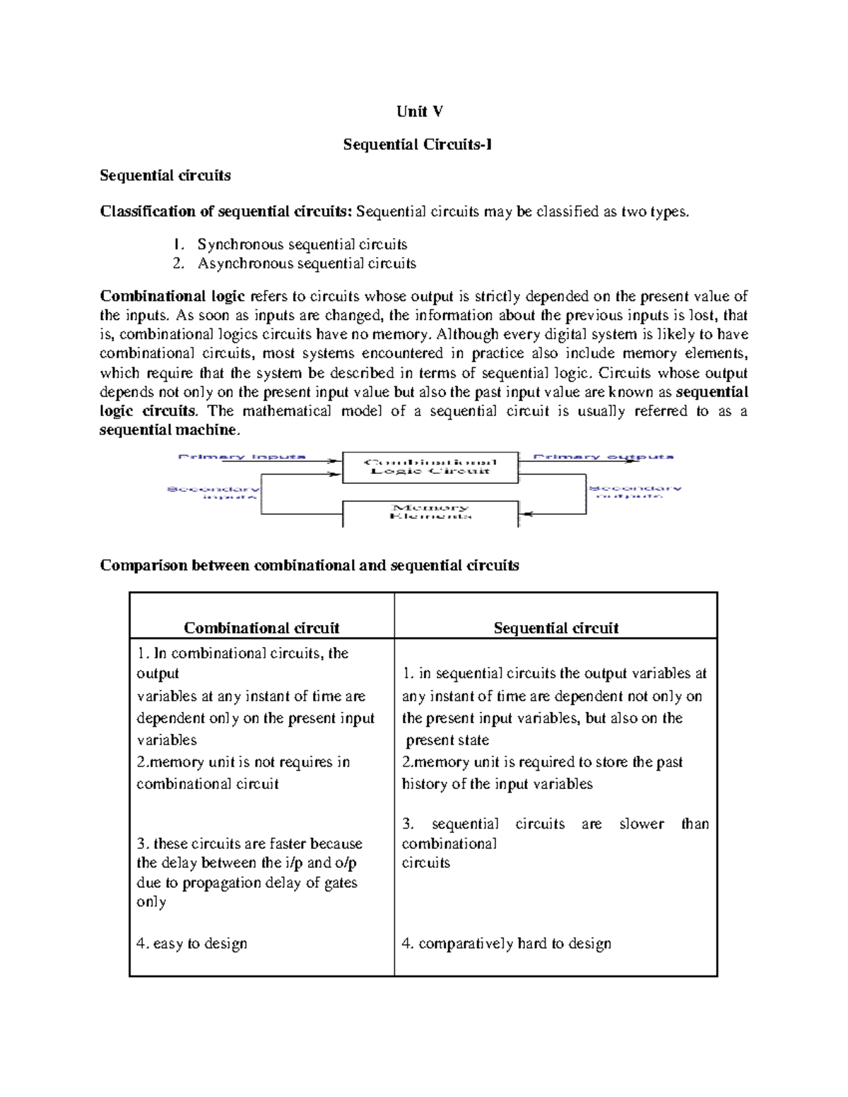 DE unit 3 Digital electronics unit 3 Sequential circuits